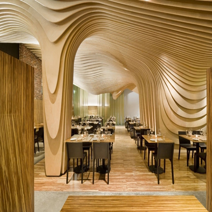 幕墻天花吊頂弧形方通工程案例